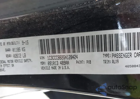 2016 Chrysler 200 S z USA, uszkodzony, nr VIN 1C3CCCBB2GN128424